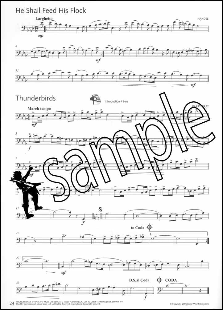 3rd sample page from Great Winners Trombone Bass Clef Book/CD