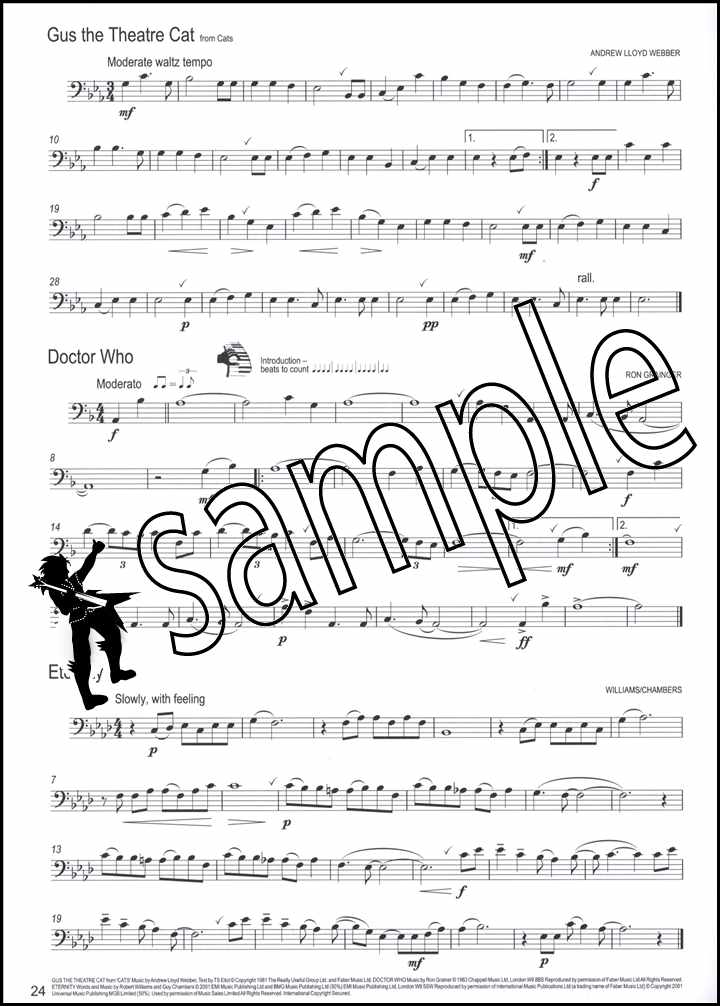3rd sample page from Winner Scores All Trombone Bass Clef Book/CD