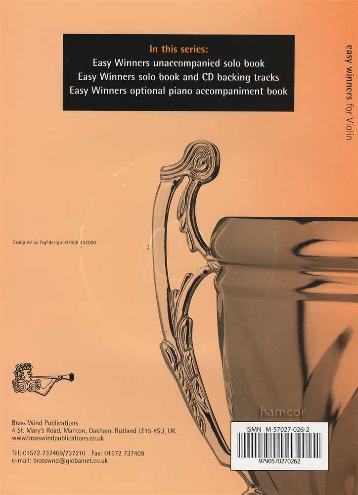 back cover of Easy Winners for Violin Book/CD