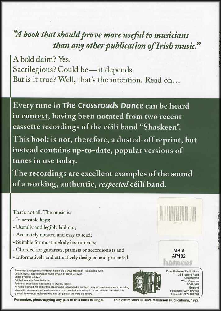 back cover of Shaskeen The Crossroads Dance