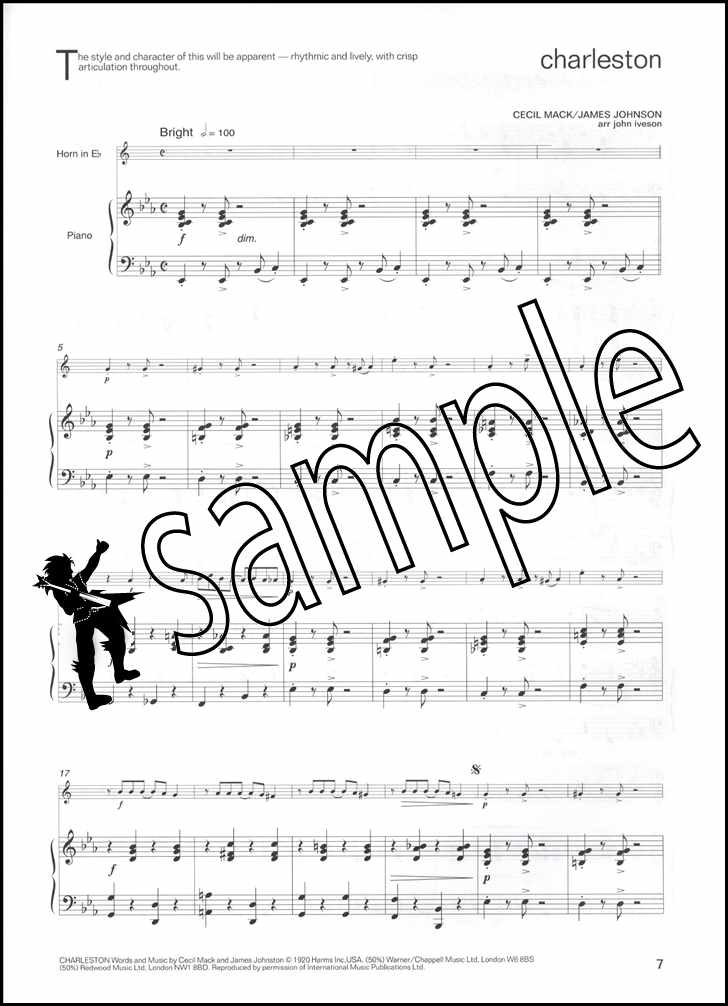 3rd sample page from Lets Face the Music for Eb Horn