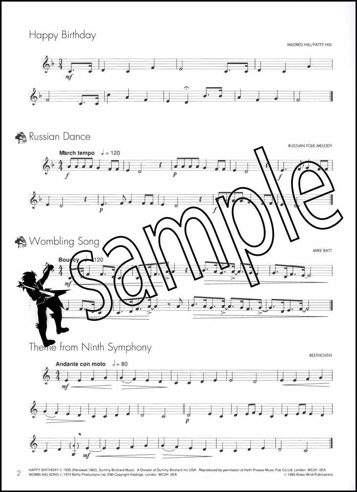 1st sample page from Winners Galore Trumpet Euphonium Trombone Book/CD