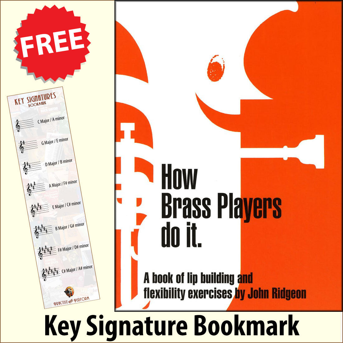 front cover of How Brass Players Do It together with free Treble Clef bookmark