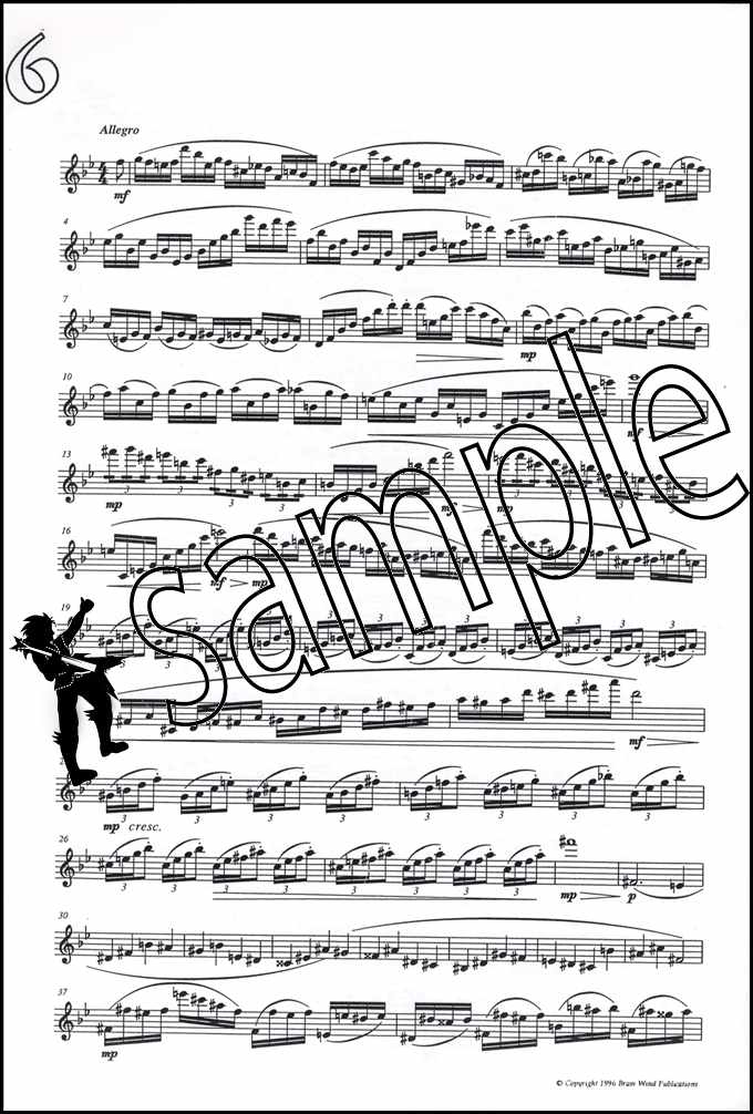 3rd sample page from Fantasy Pieces for Flute by Derek Bourgeois