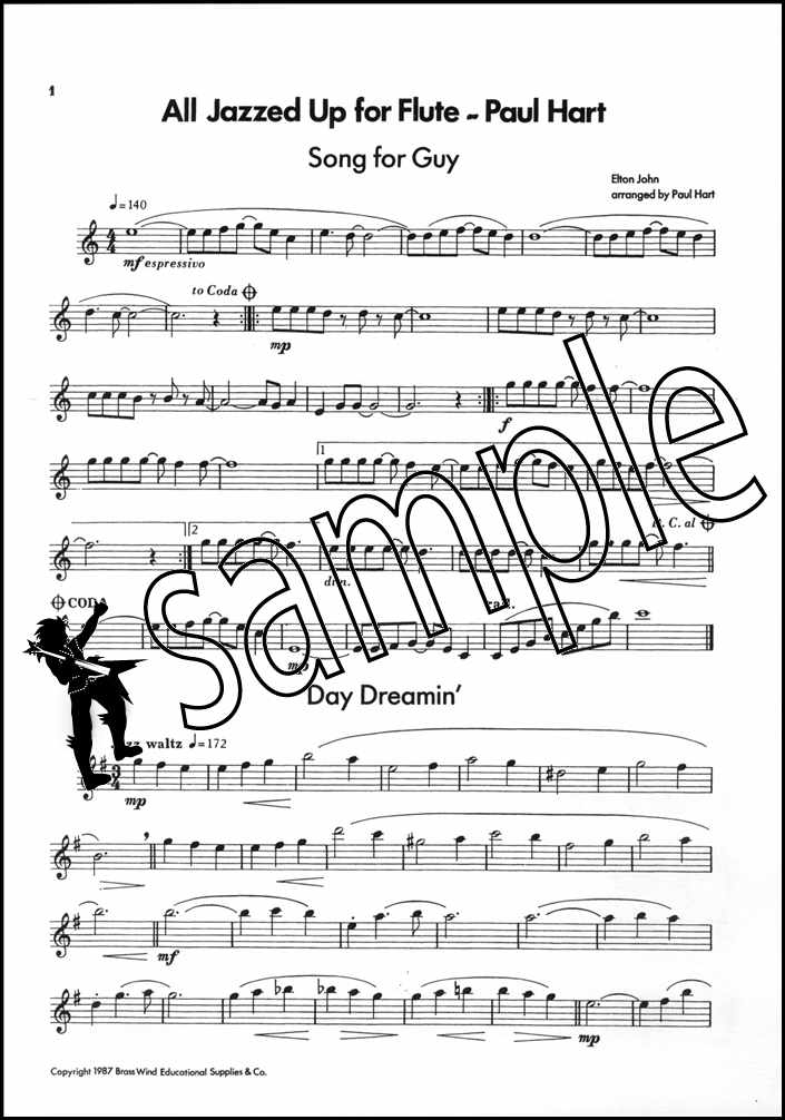 1st sample page from All Jazzed Up for Flute Book/CD