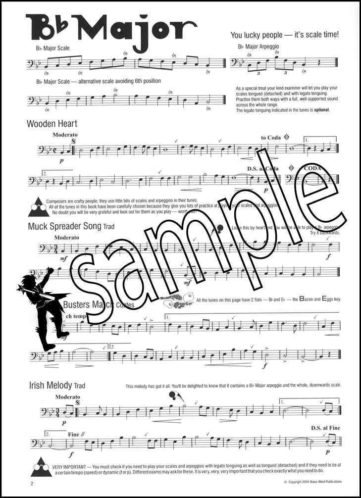1st sample page from Easy Winners for Trombone Lower Grade Scales