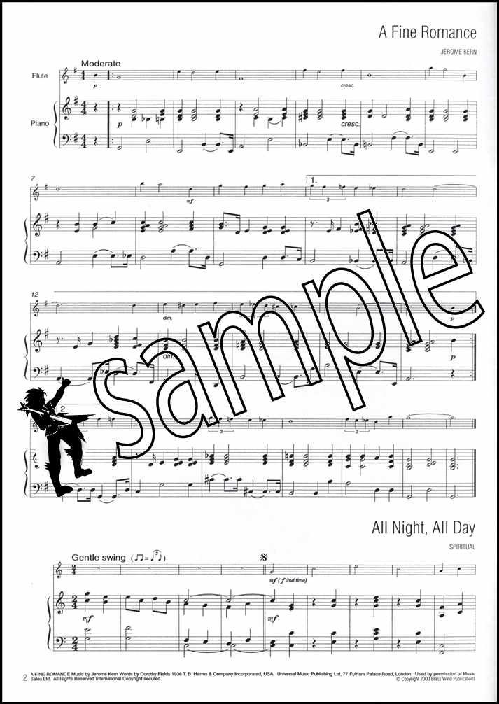 1st sample page from Easy Winners Piano Accompaniment for Flute