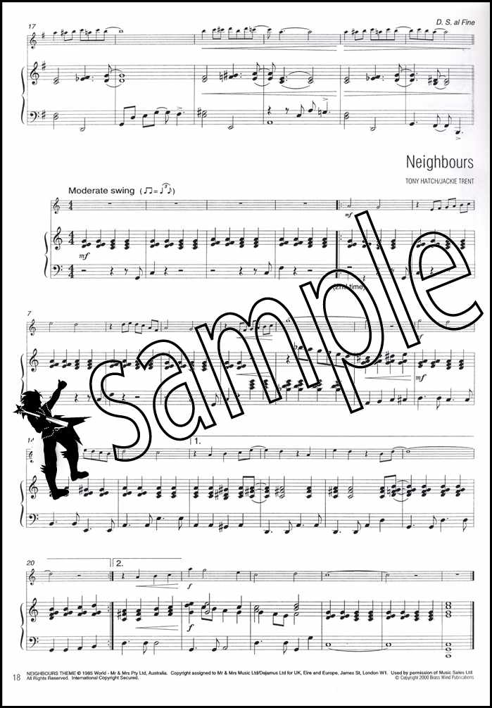 3rd sample page from Easy Winners Piano Accompaniment for Flute