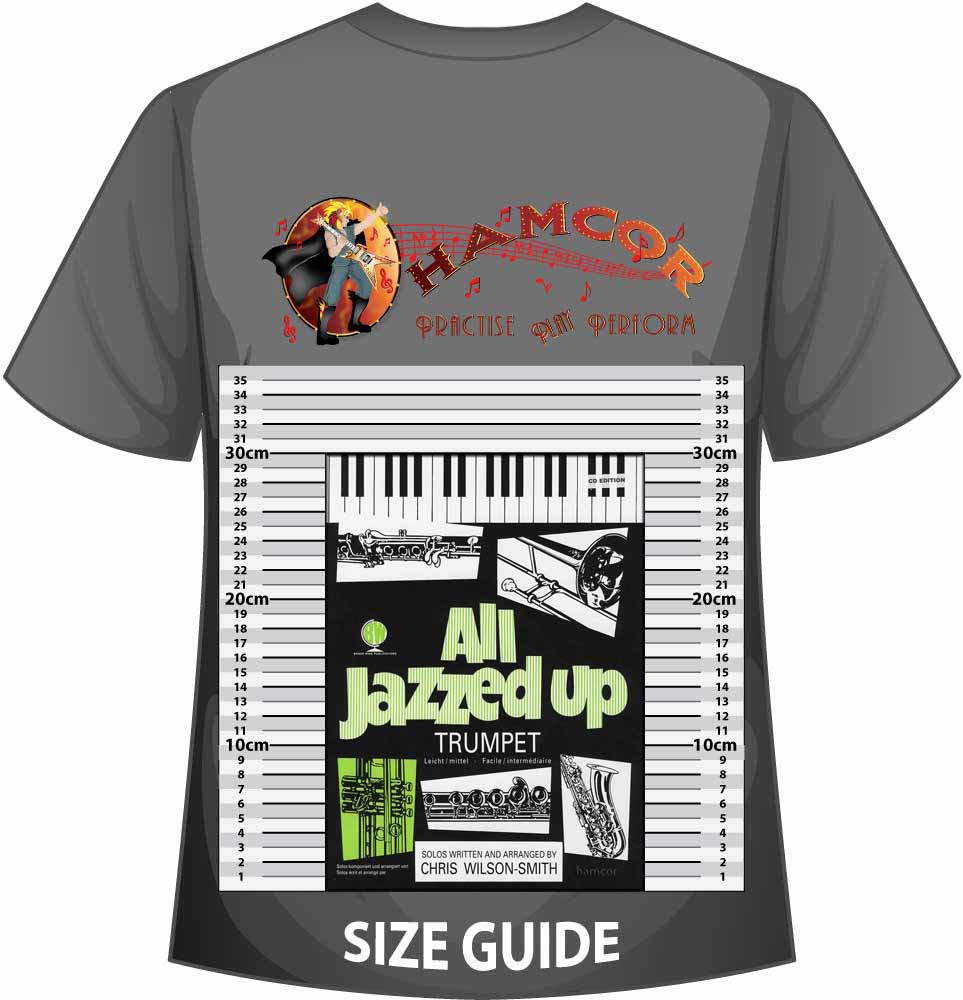 front cover of All Jazzed Up for Trumpet Book/CD on a size guide