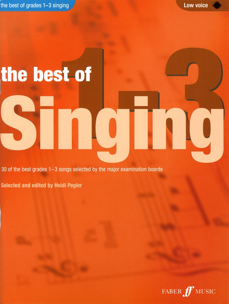 front cover of The Best of Grades 1-3 Singing Low Voice Book/Audio by Heidi Pegler