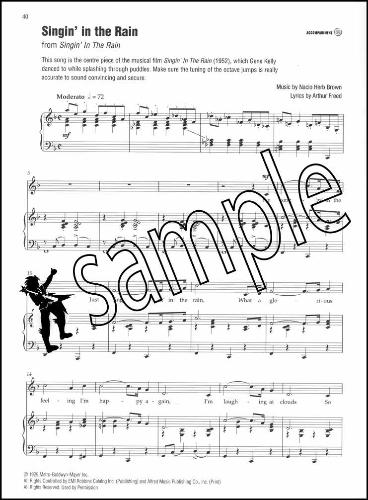 2nd sample page from The Best of Grades 1-3 Singing Low Voice Book/Audio by Heidi Pegler