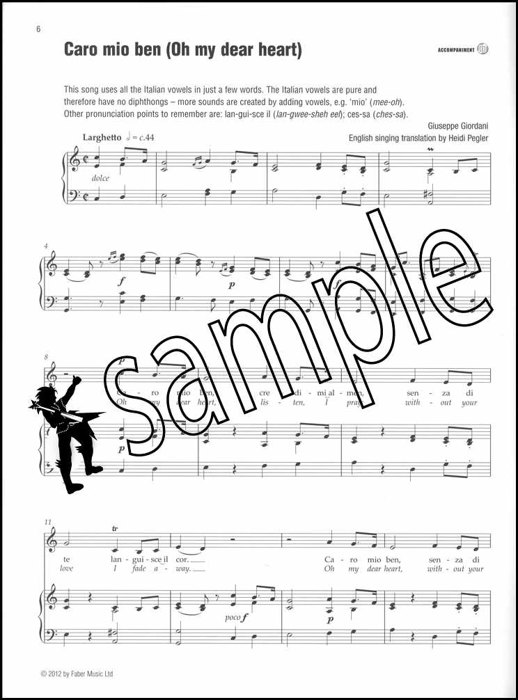 1st sample page from The Best of Grades 4-5 Singing Low Voice Book/Audio by Heidi Pegler