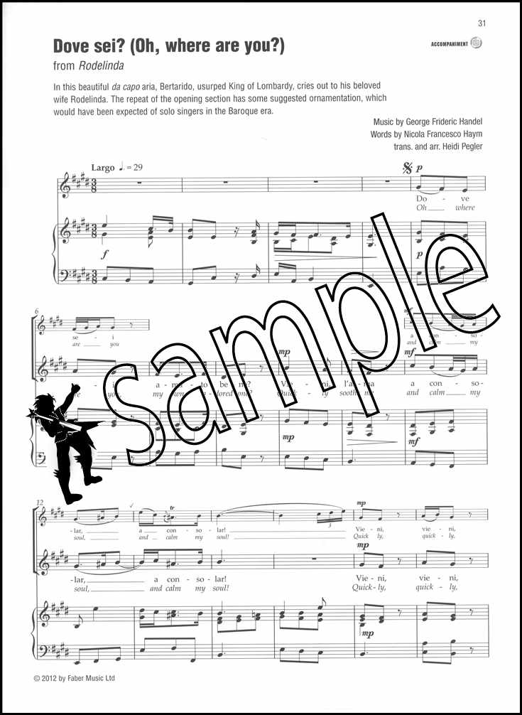 2nd sample page from The Best of Grades 4-5 Singing Low Voice Book/Audio by Heidi Pegler