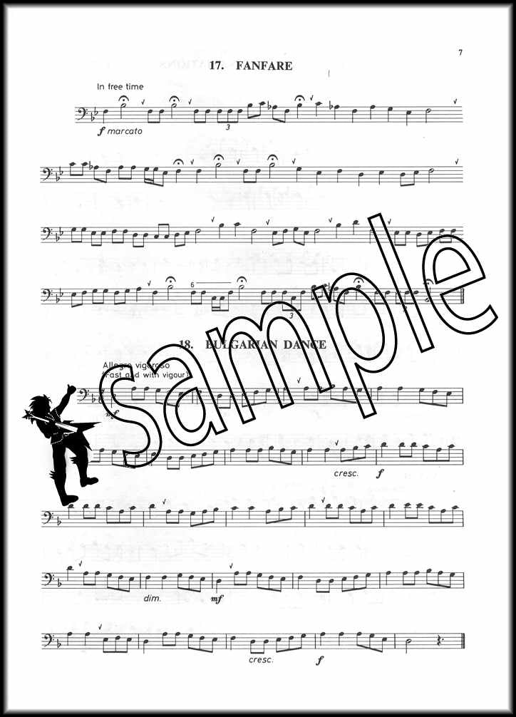 back cover of 20 Supplementary Tunes for Beginner Brass Bass Clef by Edward Gregson