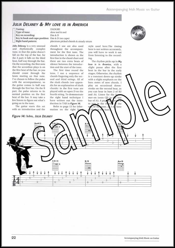 2nd sample page from Accompanying Irish Music on Guitar Book/CD