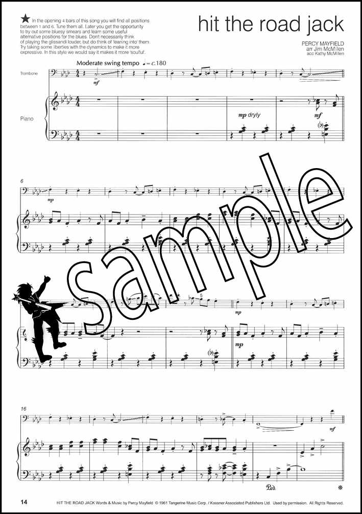 2nd sample page from Across the Pond 2 for Trombone Bass Clef Book Only by Jim McMillen