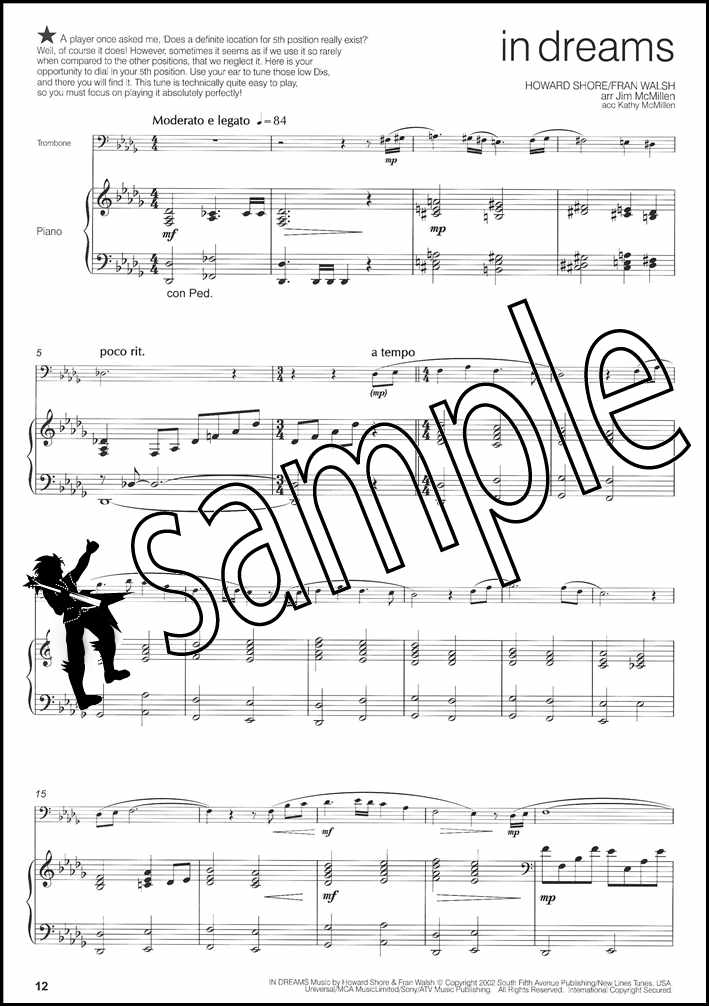 2nd sample page from Across the Pond 2 for Trombone Treble Clef Book Only by Jim McMillen