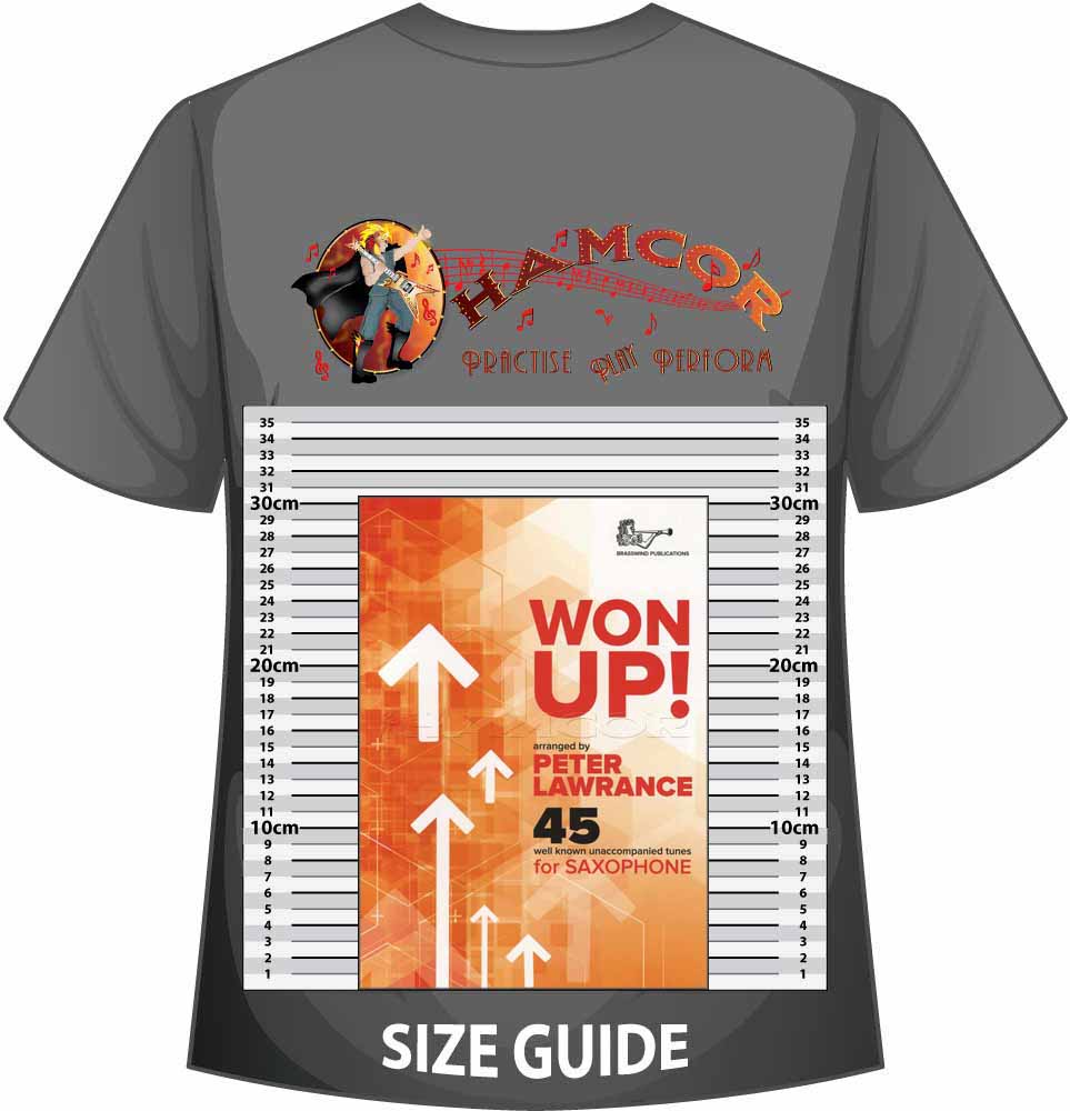 front cover of Won Up for Saxophone on a size guide