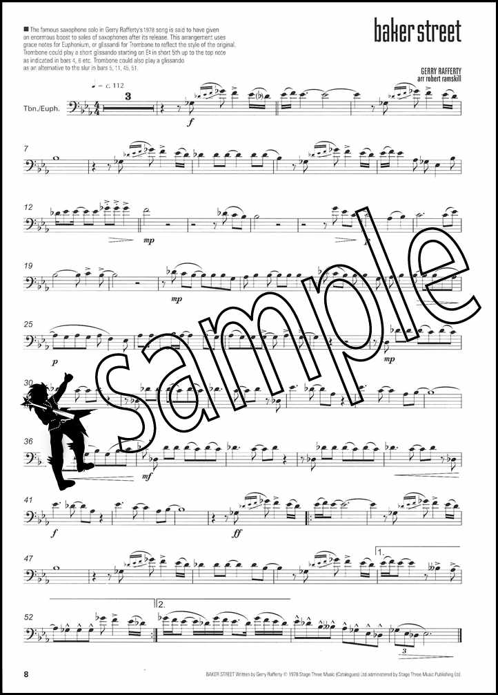 2nd sample page from I Feel Good for Trombone/Euphonium Bass Clef by Robert Ramskill