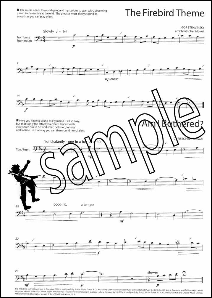 1st sample page from SmartBone Trombone/Euphonium Bass Clef by Christopher Mowat
