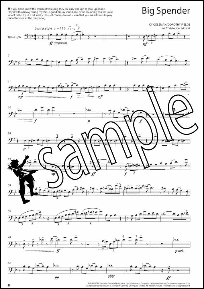 2nd sample page from SmartBone Trombone/Euphonium Bass Clef by Christopher Mowat