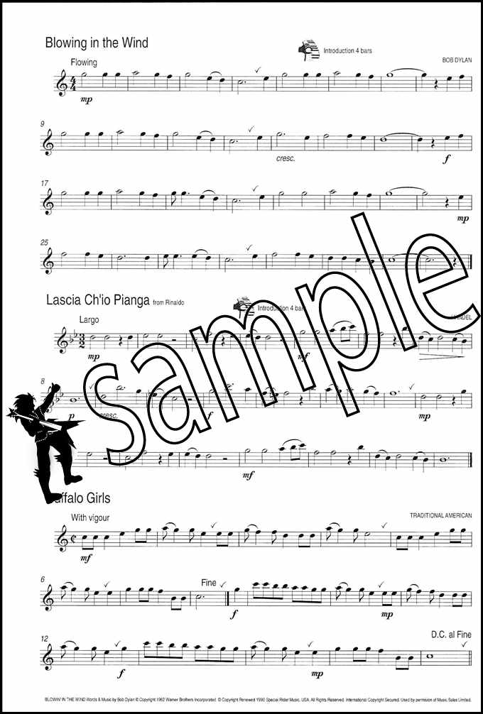 1st sample page from Winner Scores All for Treble Recorder