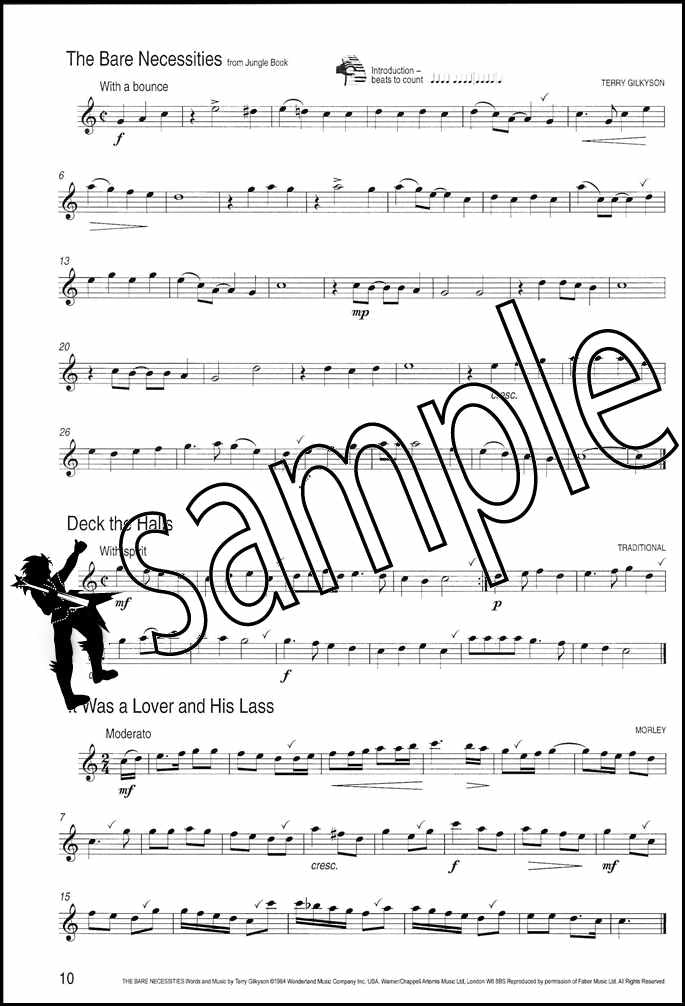 2nd sample page from Winner Scores All for Treble Recorder