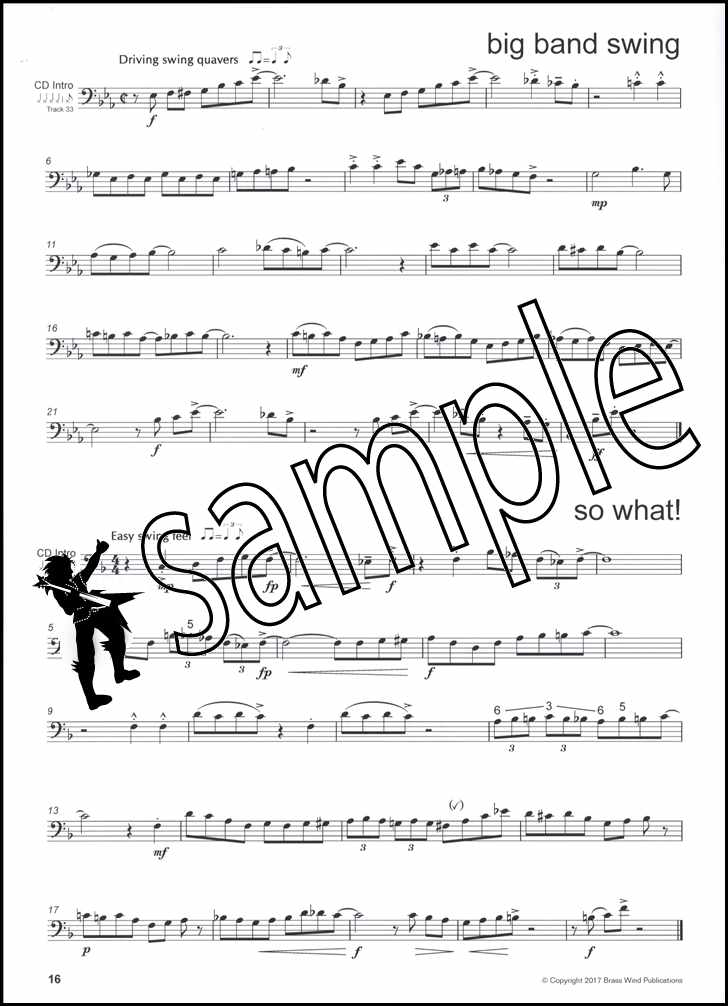3rd sample page from Smooth Groove for Trombone Bass Clef Book/CD by Don Blakeson