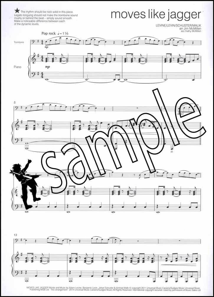 3rd sample page from Across the Pond 2 for Trombone Treble Clef Book/CD by Jim McMillen
