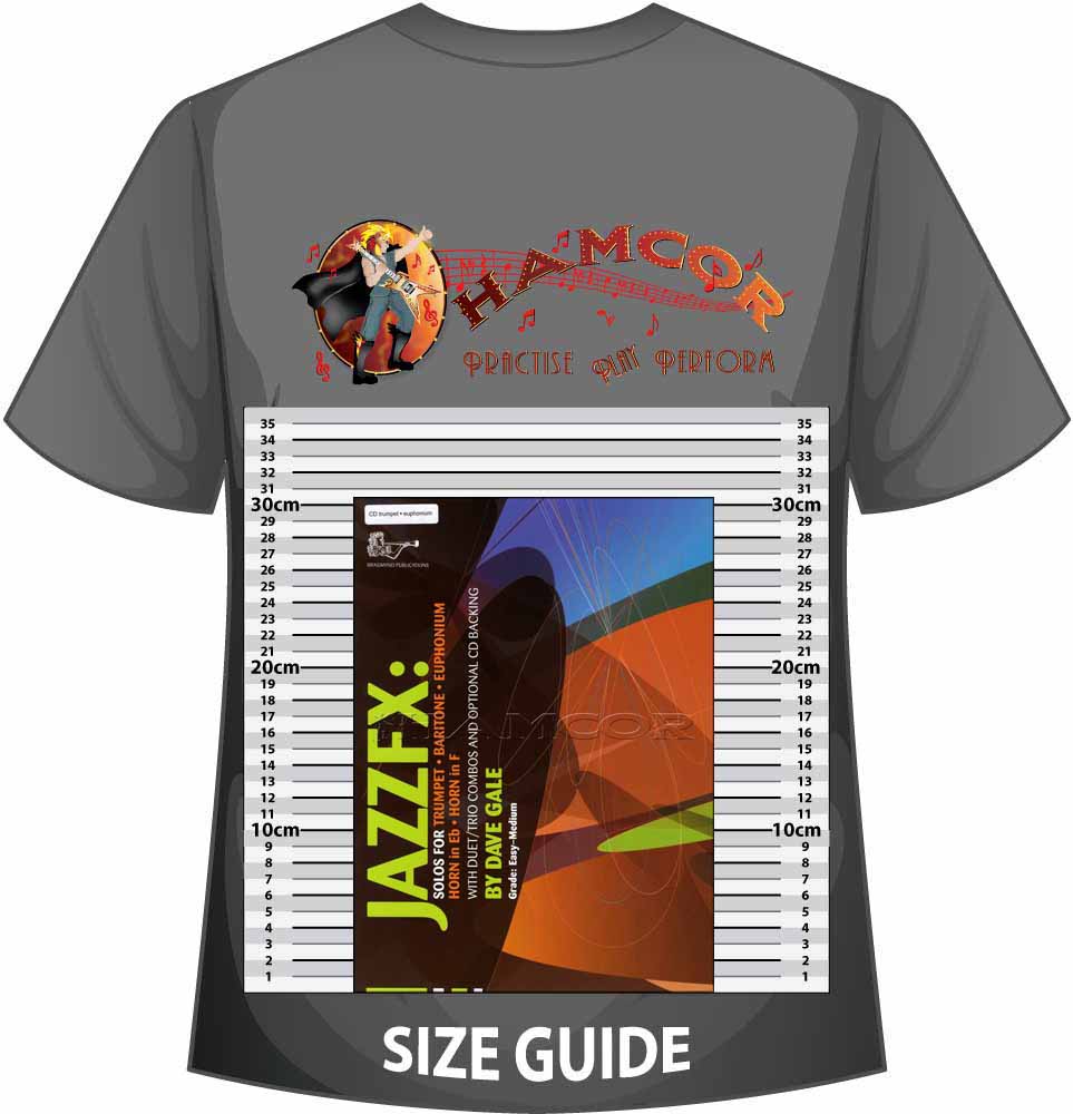 front cover of JazzFX Solos for Trumpet Book/CD by Dave Gale on a size guide