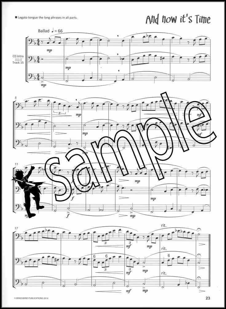 3rd sample page from JazzFX Solos for Trombone Bass Clef Book/CD by Dave Gale