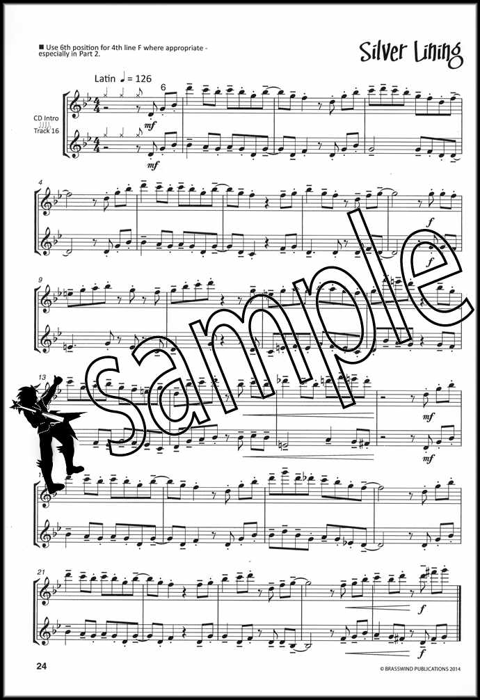 3rd sample page from JazzFX Solos for Trombone Treble Clef Book/CD by Dave Gale