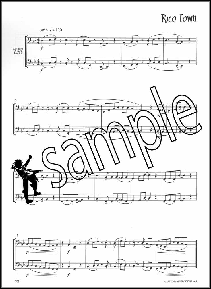 2nd sample page from JazzFX Solos for Tuba Bass Clef Book/CD by Dave Gale