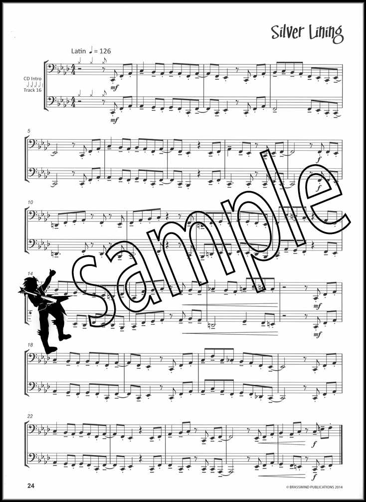 3rd sample page from JazzFX Solos for Tuba Bass Clef Book/CD by Dave Gale