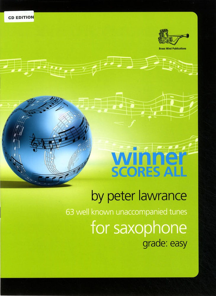 front cover of Winner Scores All for Alto Saxophone Book/CD
