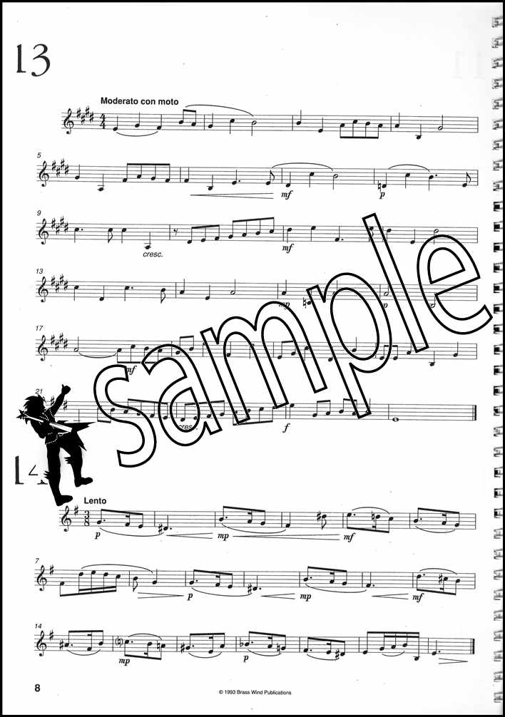 2nd sample page from Splinters of Bone Studies for Trombone Treble Clef by Derek Bourgeois