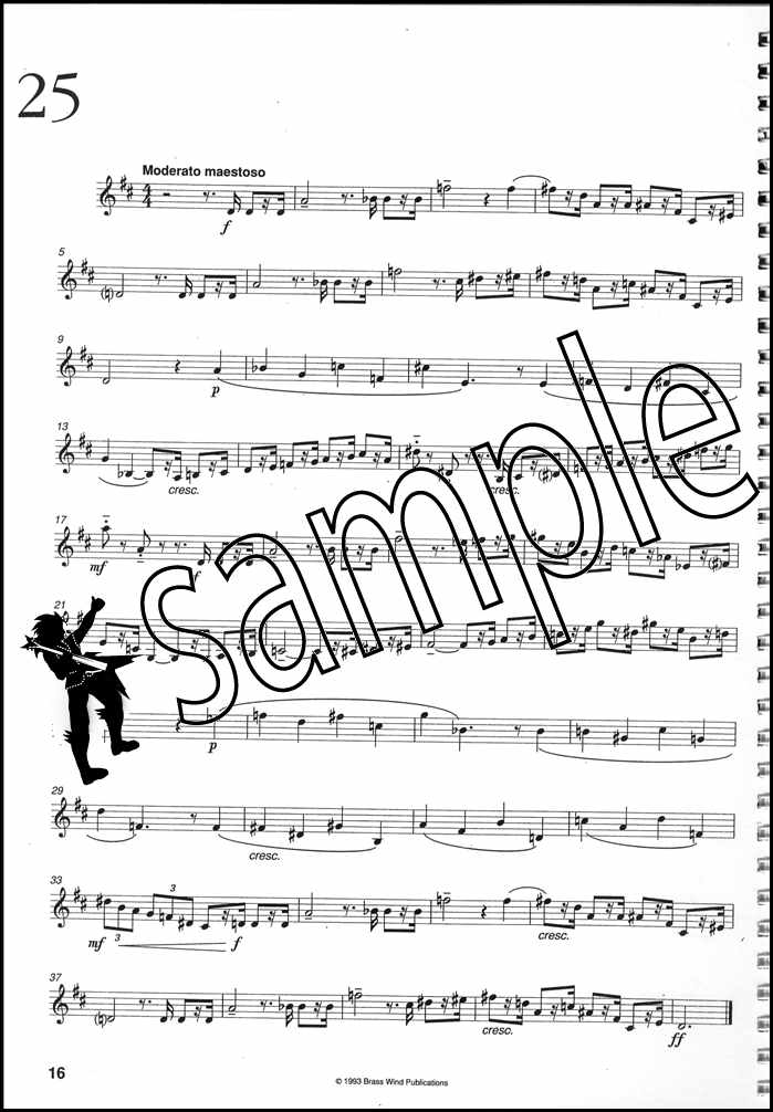 3rd sample page from Splinters of Bone Studies for Trombone Treble Clef by Derek Bourgeois