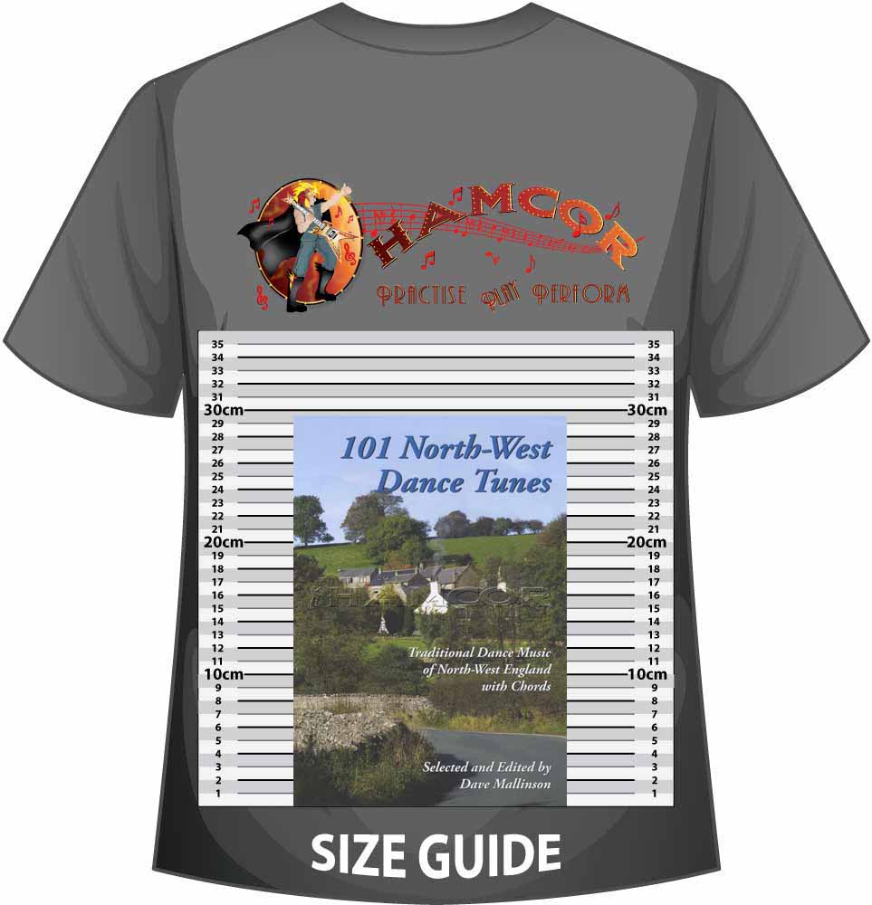 front cover of 101 North-West Dance Tunes on a size guide