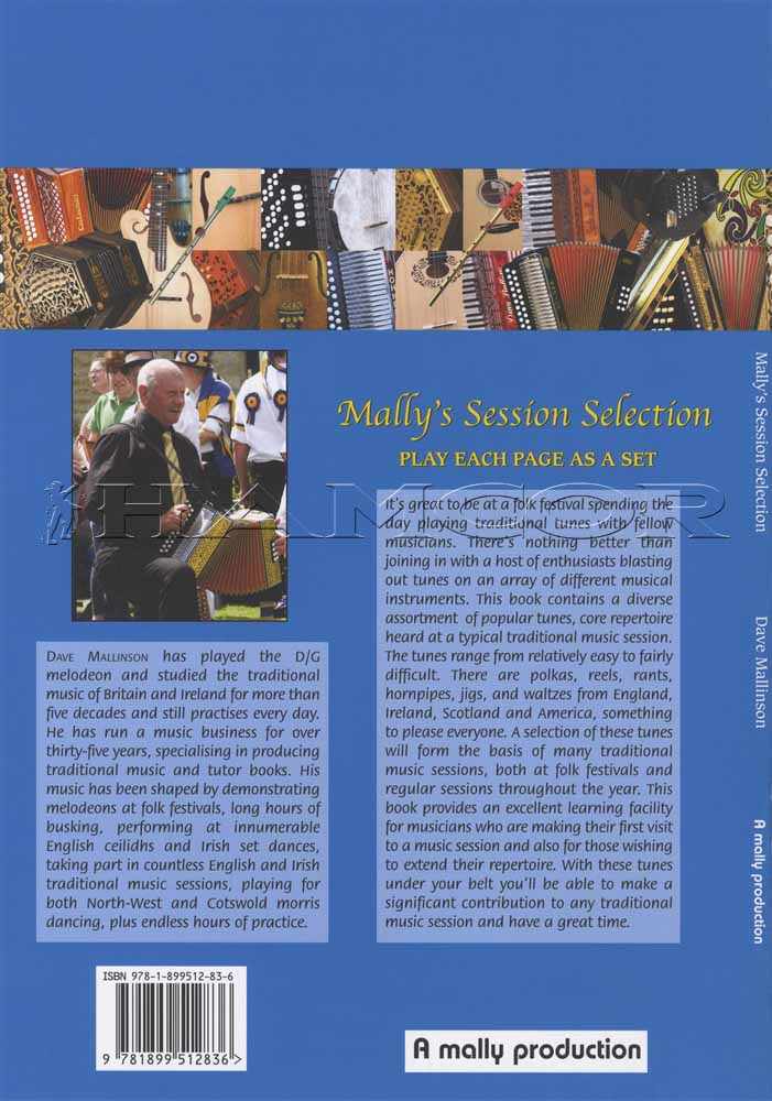back cover of Mally's Session Selection
