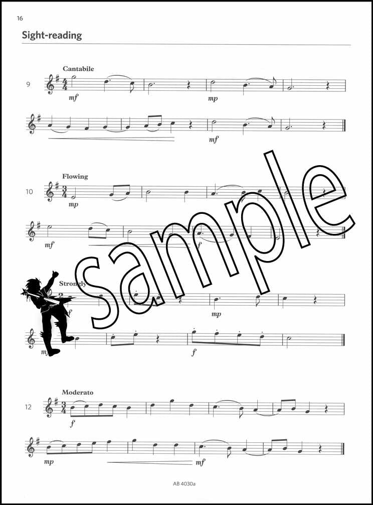 3rd sample page from ABRSM Flute Exam Pack Grade 2 from 2022