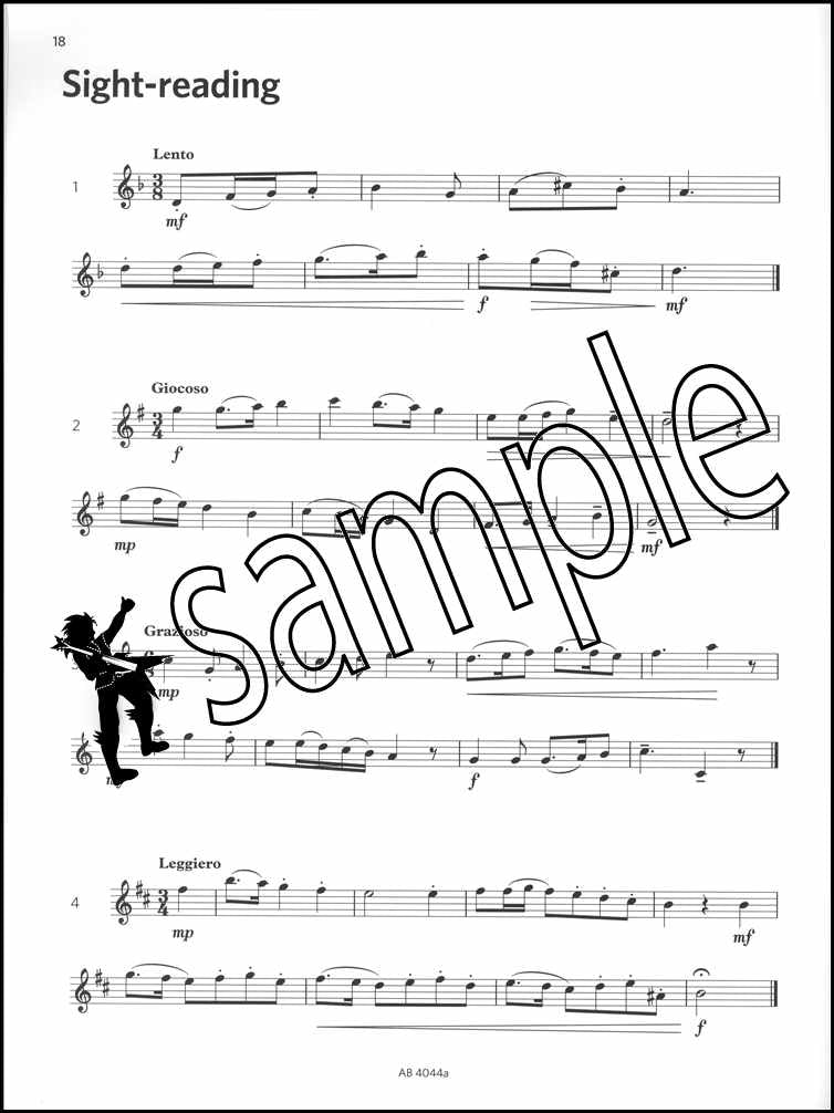 3rd sample page from ABRSM Saxophone Exam Pack Grade 4 from 2022