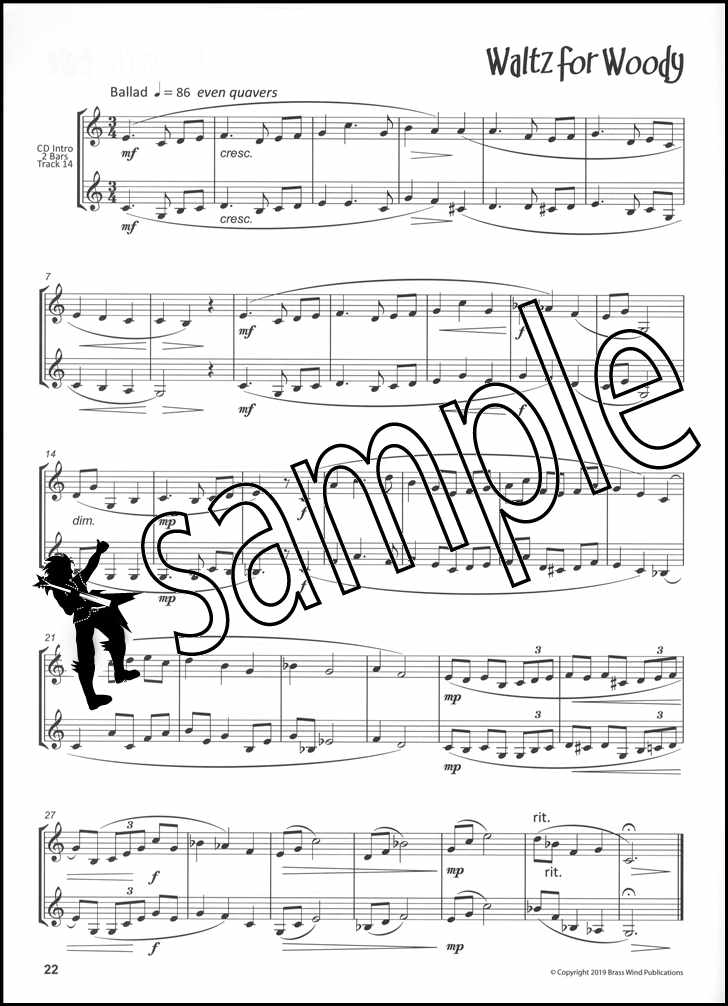 3rd sample page from JazzFX Solos for Clarinet Book/CD by Dave Gale