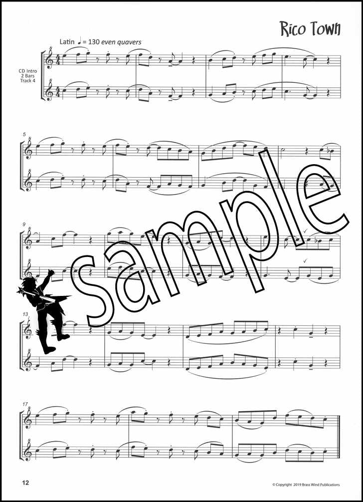 2nd sample page from JazzFX Solos for Descant Recorder Book/CD by Dave Gale
