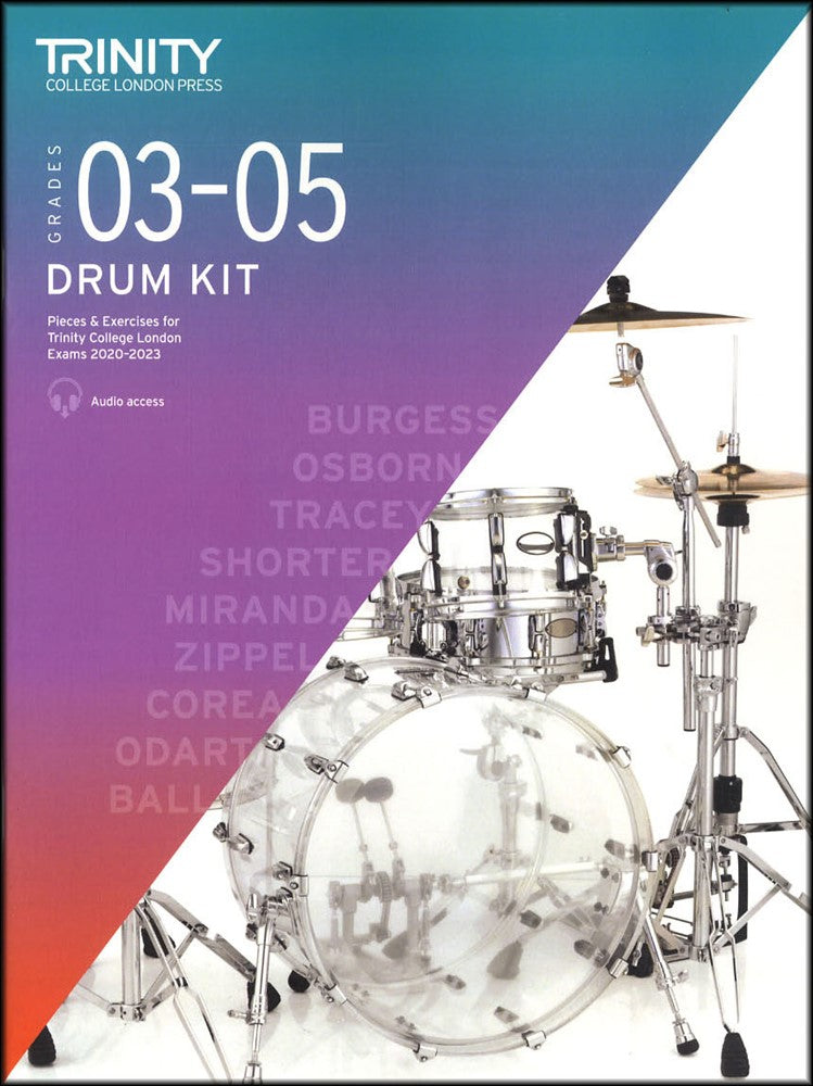 front cover of Trinity College London Drum Kit Grades 3-5 from 2020