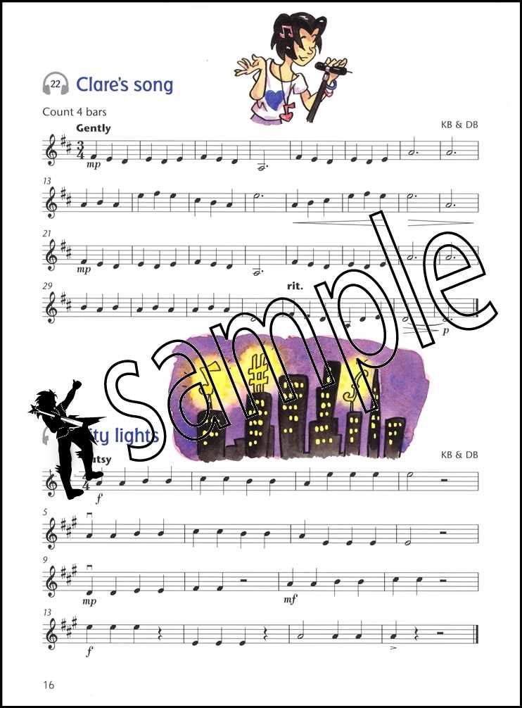 2nd sample page from Fiddle Time Joggers Book/Audio