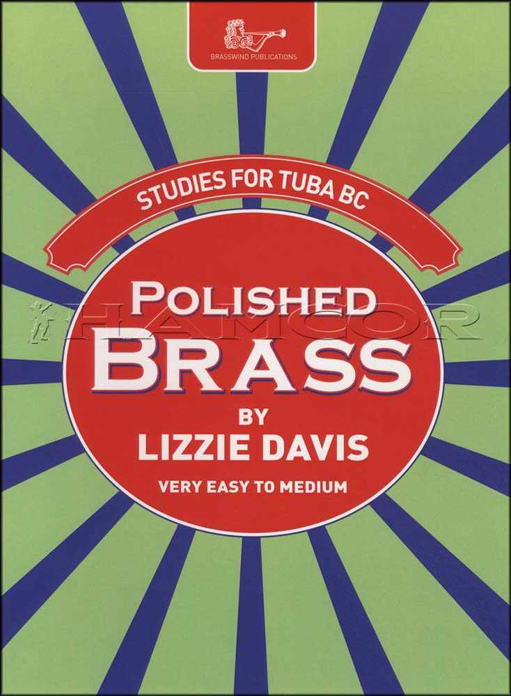 front cover of Polished Brass Studies for Tuba Bass Clef by Lizzie Davis