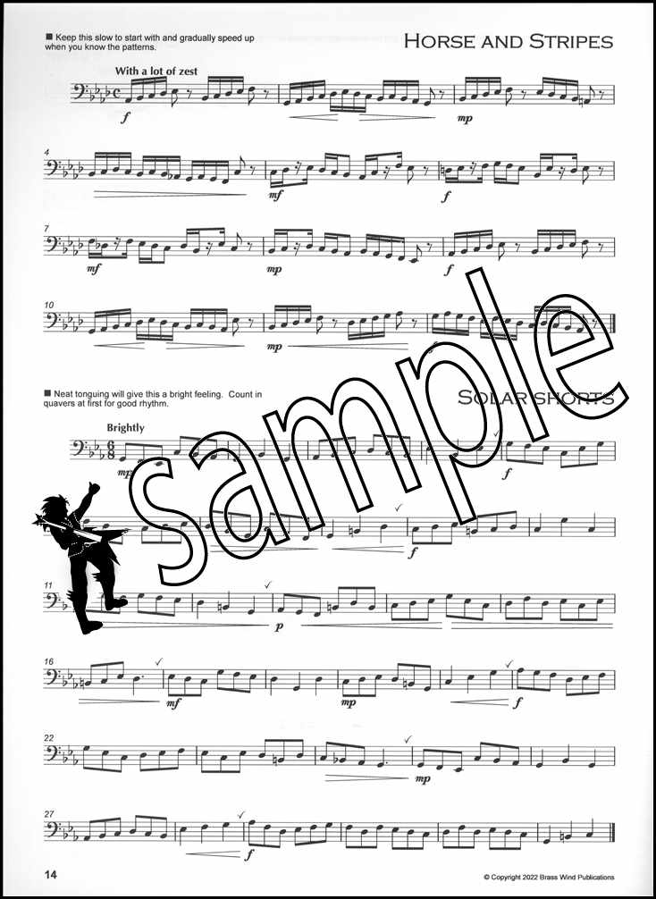 2nd sample page from Polished Brass Studies for Tuba Bass Clef by Lizzie Davis