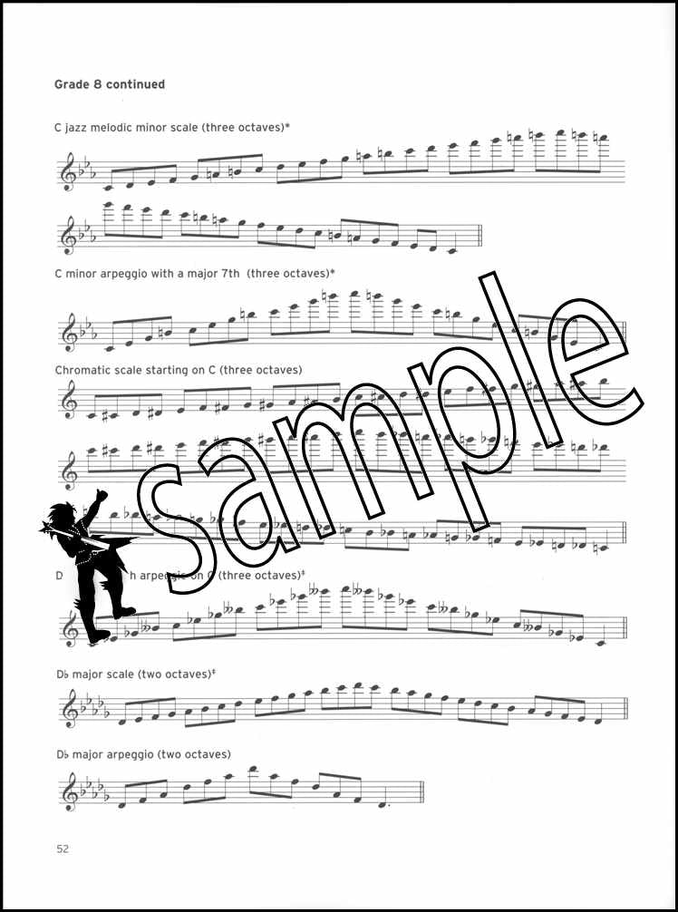 3rd sample page from Trinity College London Flute Scales Arpeggios Exercises Grades 1-8