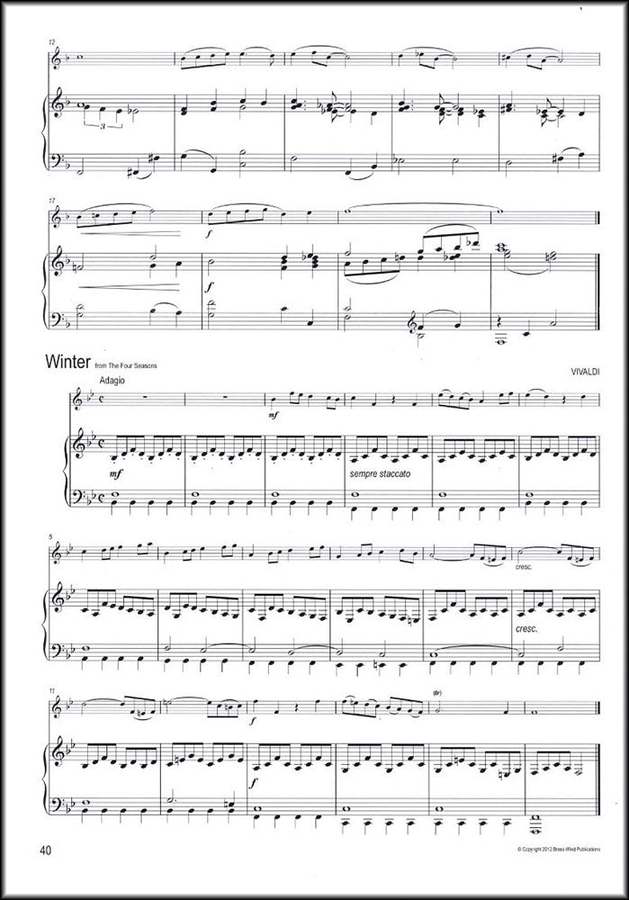 back cover of Winner Scores All Piano Accompaniment for Oboe