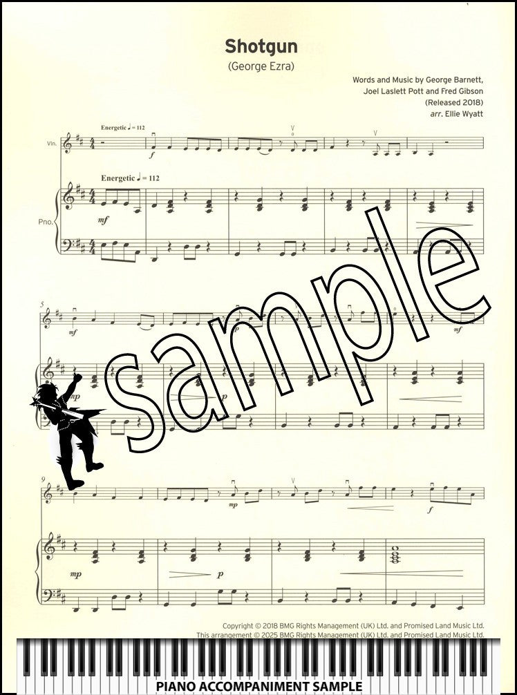 piano accompaniment sample page from Trinity College London Violin Exam Pieces Grade 1 from 2025